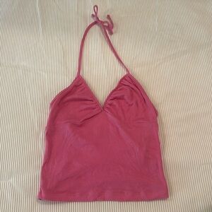 Aritzia pink halter top